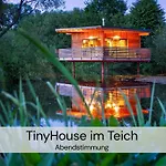 Tinyhousebeidresden Mit Fasssauna Spektakulaeres Winziges Haeuschen Auf Stelzen Im Pferdeteich, Kaminofen, Umlaufende Terrasse - Naehe Saechsische Schweiz - Von Juni - September Mindestmietzeit 1 Woche Sa-sa Großharthau