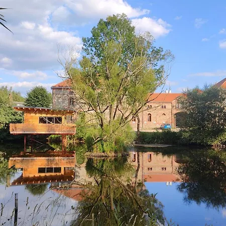 Holiday home Tinyhousebeidresden 2 Im Teich - Naehe Saechsische Schweiz, Dresden, Mit Badeteich & Fasssauna