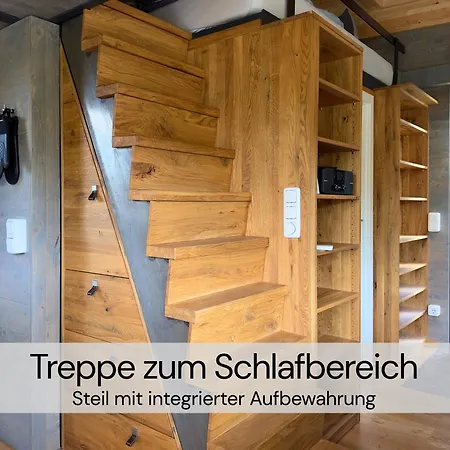 Feriehus Spektakulaeres Tiny House Im Teich Mit Terrasse Und Kamin - Juli - August Mindestmietzeit 1 Woche Sa-Sa