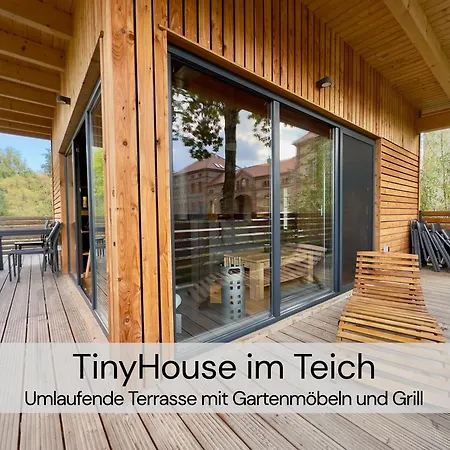 Spektakulaeres Tiny House Im Teich Mit Terrasse Und Kamin - Juli - August Mindestmietzeit 1 Woche Sa-Sa