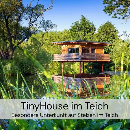 Tinyhousebeidresden Spektakulaeres Winziges Haeuschen Auf Stelzen Im Pferdeteich, Kaminofen, Umlaufende Terrasse - Naehe Saechsische Schweiz - Von Juni - September Mindestmietzeit 1 Woche Sa-sa